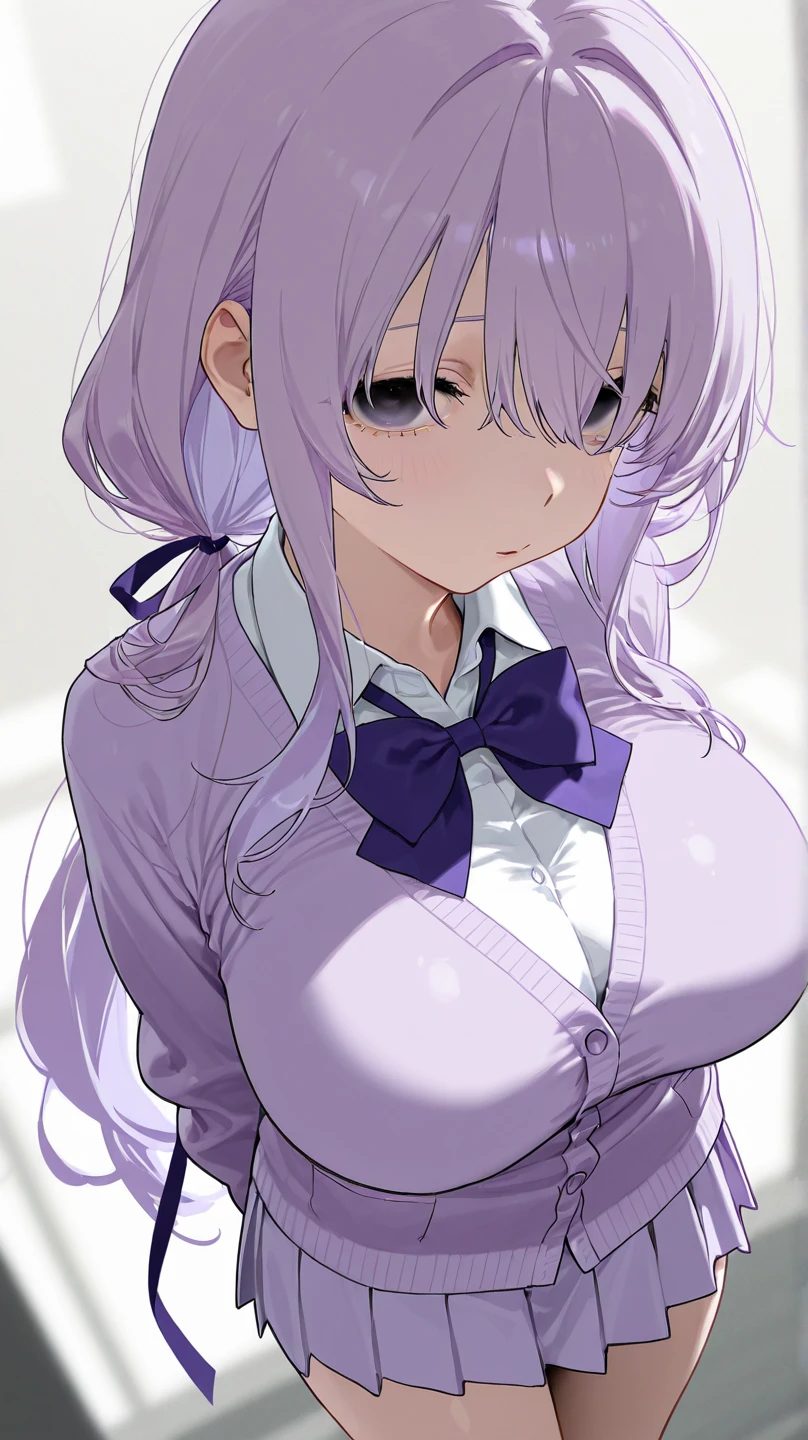 best quality, masterpiece, 1girl, solo,
<lora:suzukaze_aoba_newgame:0.5>,
rabbit ears, fake animal ears, new game!, suzukaze aoba, suzukaze_aoba_newgame, purple eyes, purple hair, long hair, twintails, blunt bangs, blunt ends, hair ornament, hair flower, playboy bunny, detached collar, bare shoulders, bare arms, collarbone, leotard, latex leotard, wrist cuffs, skindentation, skin tight, small breasts, covered navel, pantyhose, pumps,
all fours, looking at viewer, breasts,
blush, nose blush, scowl, profile,
simple background, white background, heart background