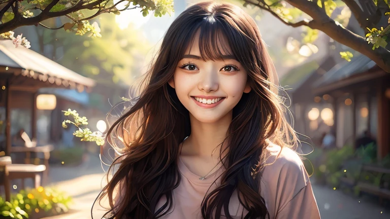 Realistic pictures of cute girls, smiling faces,