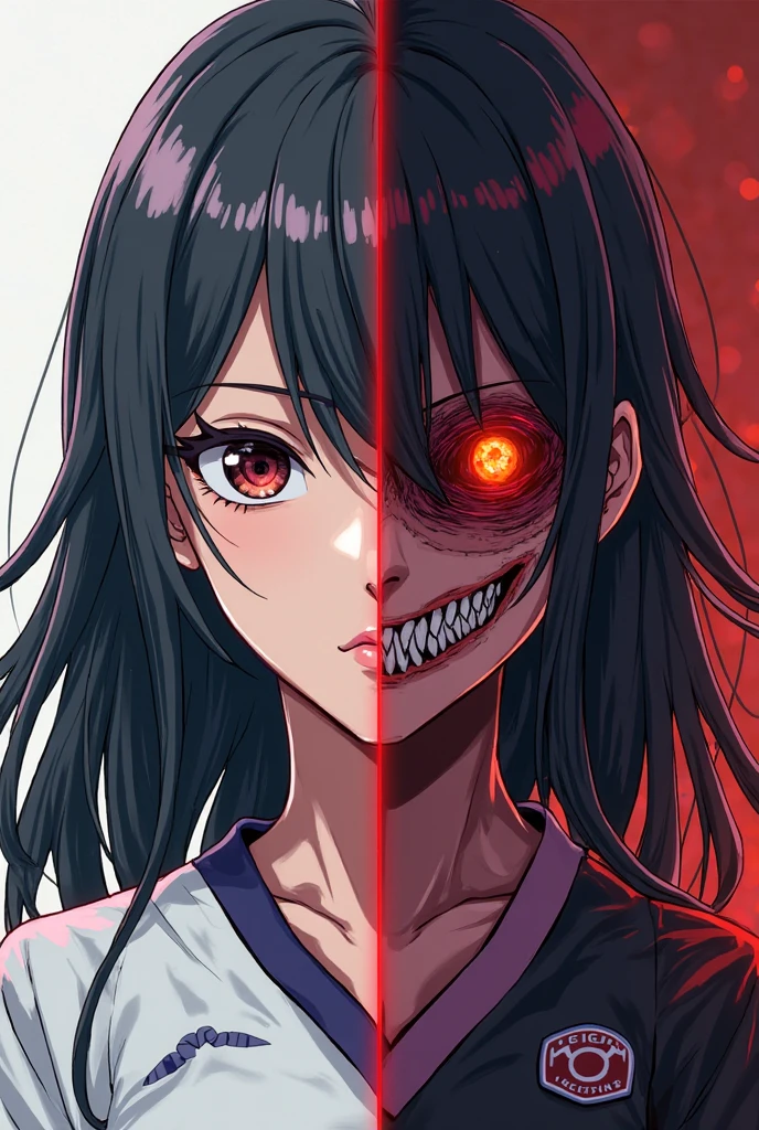 Menina anime com cabelo preto, junji ito 4 mil, menina monstro anime, Gapmoe Yandere Grimdark, hinata hyuga, Tomie, com olhos assombrados e cabelos escuros, menina anime demon, Akane Owari Danganronpa, ito junji arte, retrato impressionante do rosto do anime, menina com olhos brancos, junji ito