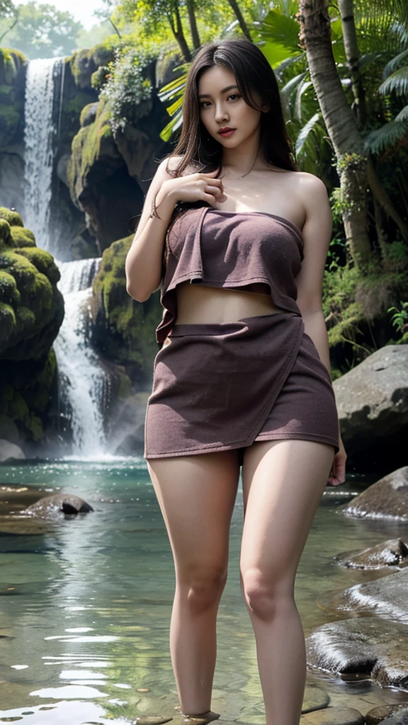 absurdres, RAW photo, extremely delicate and beautiful, masterpiece, Best Quality, ultra high resolution, 16k, hyperrealistic, realistic, photorealistic, photo-realistic, ultra-detailed, perfect anatomy, super Detailed skin, perfect figure, Very detailed CG 8k wallpaper, nude, pussy, shaved pussy, nipple, perfect nipple, perfect breast, round breast, small head, perfect fingers, (full body :1.2), super white skin, standing, medium breast, kpop idol, nude, blushing, windy, sexy leg, on the street, nude, puffy hair, bangs, (2 guys :1.5), long leg, small breast, (nude girl), messy hair,hands down, hands on pocket, hands down, sexy pose, friends, nude girlfriend, small round breast, open leg, sexy pose, open leg, walking on the river, jungle, waterfall, , (2 girls), all. nude, pussy, angkle boots, outdoor boots, (all hands down), curve hair, curly hair, hands on hair, angry, denim skirt,
