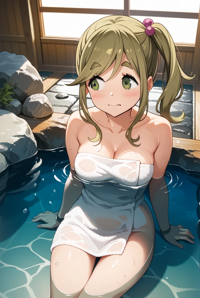 ((Correct Anatomy)),((bedroom)),((Luxury)),((Night view)),((Top Floor)),(((Wrap a bath towel around your body))),(((Beautiful feet)),Ultra-high resolution, Mature Woman, Mature Woman, Very detailed, ((Big Tits)), Perfect hands, Detailed fingers, Beautiful details,((Long blonde hair)),((Twin tails)),((Beautiful feet)),Earrings,Perfect Eyes, Seductive eyes,