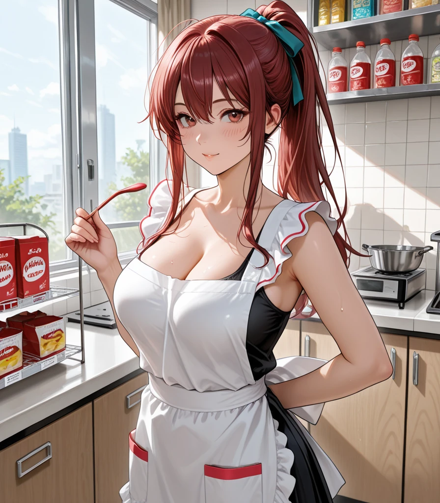best quality, ultra-detailed, high resolution,anime screencap, unity 8k wallpaper, pov , heaping dumpling and ramen, dark ramen master, dark dumpling master,colorful dumpling dark bar,chef,two strands hanging in front,non visible underboobs,floral blouse, cute girl, (human:1),(voluptuous,well-endowed,Solo),(1lady, cook),chef,20 years old,black hair, two short braids hanging in front, (idolmasters),(cat eyes, pin up art),white gloves, ice cream bar, cold smile ,intake,collarbone,cooking,(pin up art),High school DxD,disco bar,muscular,collarbones, cooking, epic,lucky star, multiple focus