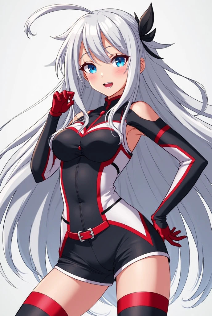 long white hair,red eyes,Girl,Racing suits