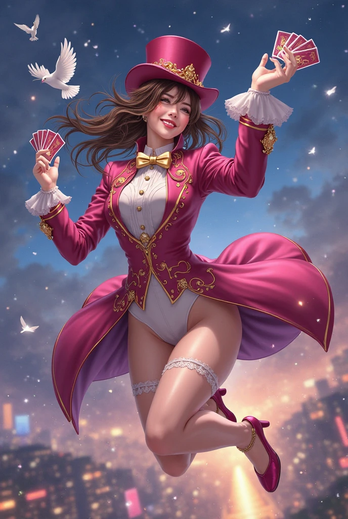 Highest quality, Official Art, masterpiece, Fabric Shading, High resolution, Very detailed, colorful, Best details, High leg samba micro costume:1.5, Burnt:1.9 Yuki Mori:1.5, 1 female, Age 25, Brown Hair, Medium Hair,Big Ass:1.9, {{{{{Dancing enthusiastically in a parade:1.9}}}}}, A bustling boulevard, sunny, skinny, {{Surrounded by male photographers:1.9}}, She has been photographed by many male photographers..:1.7, Confetti is falling, Blessed, welcome:1.5, Camel Toe:1.9, Ground level shot,Purple Feather,