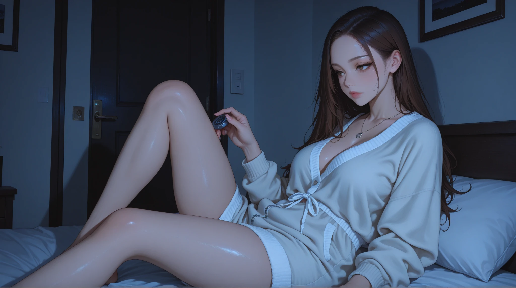 (Highest quality, masterpiece, Ultra-realistic), Beautiful and delicate、15Year-old girl portrait, With a calm and gentle expression, Model for painting、Full nudity、Beautiful nipples、The background is my room at home、胸の大きさはCカップ、背は150㎝程、幼く見える