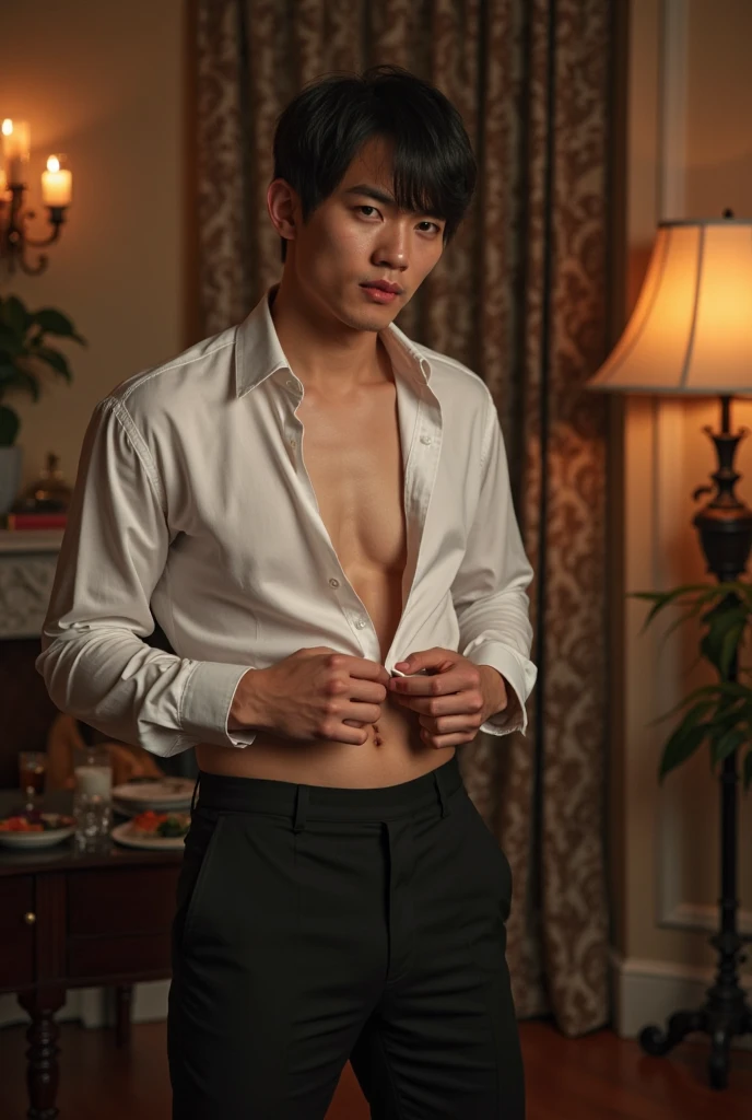 (masutepiece,High resolution,ultra - detailed:1.0),1(Boy ,robot boy ),Perfect male body,Look at the camera,Delicate eyes and delicate face,extremely details CG,Unity 8k壁纸,intricate-detail,solo person,Detailed face, ( extreme tight high waisted white strings), (extremely small size strings squeeze out the side belly),Best Quality, hands visible, Beautiful and delicate blue short hair:1.5 , (( full length shot(fls) )) , big thighs , big fat hips , insane details, hyper details , photorealistic , only male , handsome boy , fat buttock , puffy nipples , 16k resolution , ultra-high clarity , hyperrealism, uhd,. K-pop idol , whore , slutty whore , swollen nipples , defeat , grins ,thick thighs, thick fat booty. Fat buttocks , male , gluteal fold , buttocks lift , (bare thighs ) , (bare chest ) , ( thick bottom ) , realism , hyper realistic , ( thick hips ). , standing ,( put your hands behind your head) , super tight , super handsome boy , male , gynecomastia , fatty hips , fatty buttocks, sexy , eroticism , nsfw , side belly fat , sexy slutty whore , nasty bitch , (photorealistic) , ( epic realism , epic photorealistic ) , grins , smirk , smile , shy , blushing , foot seen, wearing striper boots , big bulge , manly man