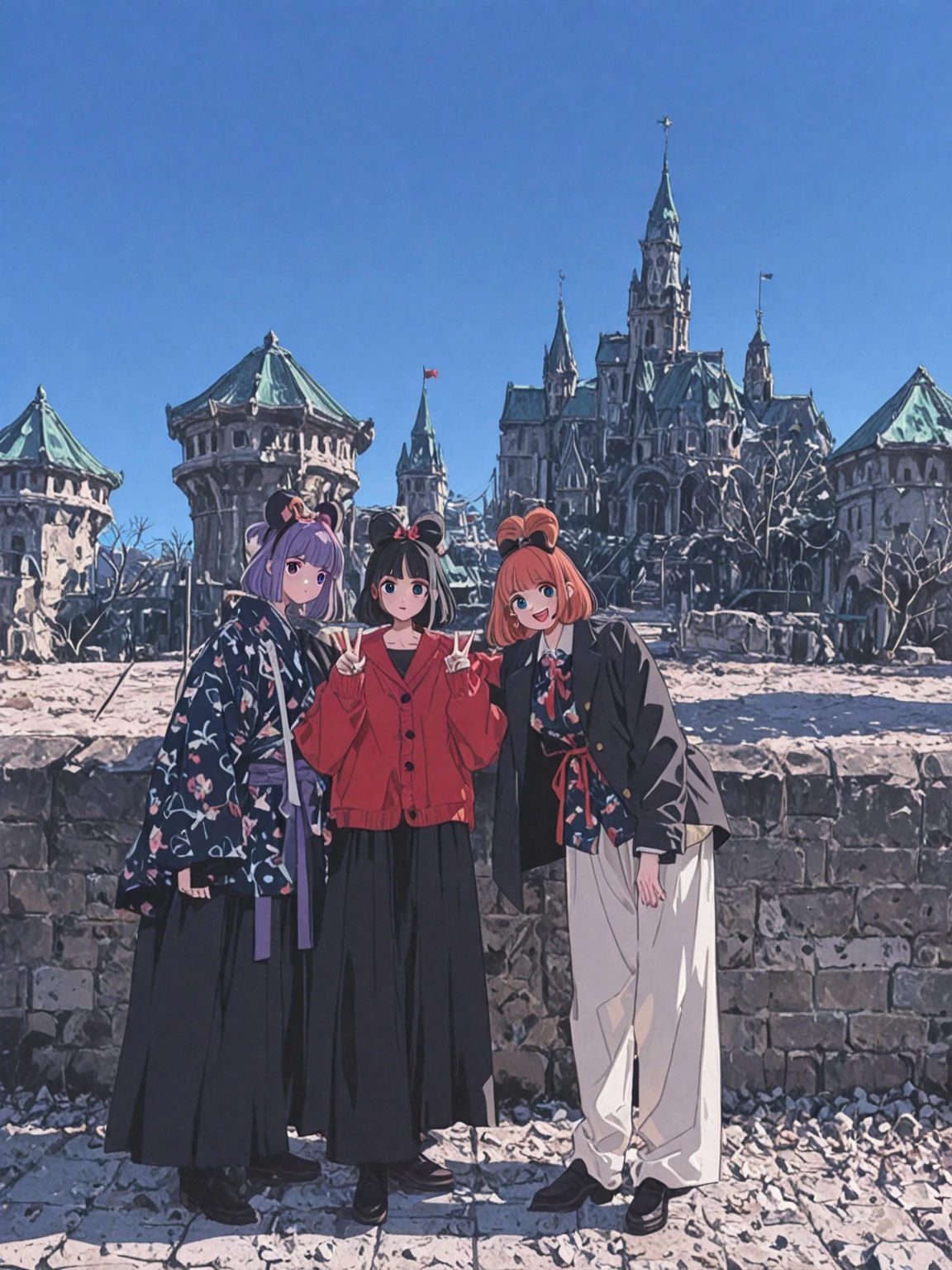 The three of us advance, brimming with anticipation for what lies ahead. It appears that an extraordinary anime-like adventure awaits us, replete with mysteries, enchantment, and enduring camaraderie.
