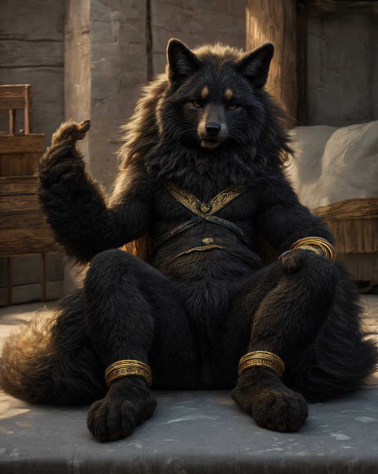 (by darkgem:1.4), masterpiece, best details, perfect face, perfect mouth, real life, depth of field, detailed background, (bright lighting:1.4), nude, solo female, (anthro), genitals, with bushy pubic hair and armpit hair, snarling, growling, attitude, clear details, powerful, pleasure, self-pleasure, perfect hands, (stinky, smelly:1.2), covered in fur, genital close up, fangs, tongue, paws, claws, tail, detailed nipples, ((anthro female hyena :1.4), sexy girl woman, monster girl, femme, hairy pussy, exposed vagina, (breasts:1.2)), (riding dick, sex, being fucked, penis in vagina, penetration, pov, orgasm, cum, pinned down, on top), (harem, arabian nights, belly dancer, jewellery, chiffon)