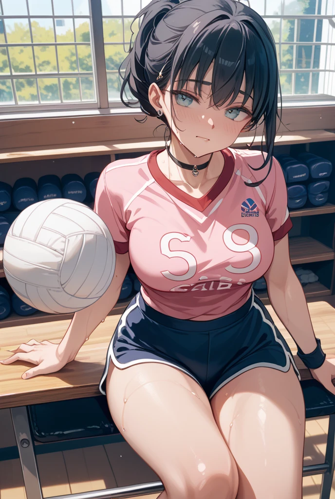 debris flieasterpiece、highest quality、Super detailed、High resolution、High resolution、8K portrait、Unity 8k壁紙のHigh resolutionCG、unity 8k wallpaper、cute type little:1.5、:1.5、Highly detailed CG unity 8k wallpaper、realistic、real person、cute type little、 portrait photography、shiny skin、High resolution、((10 years old:1.5))、(1 girl)、beautiful clear eyes、very detailed explanation、delicate face、nice lips、slender body、 thin waist、thin leg hair, brown bob hair、(volleyball court gymnasium:1.6)、1 girl, cute type, perfect face, seriously, (blush:1.5),(small breasts:1.8),(volleyball uniform:1.2),((clothing lift:1.8)),(I have nipples)),Detailed description ??????,show ??????,spread legs,spread、((vaginal orgasm:1.5)
