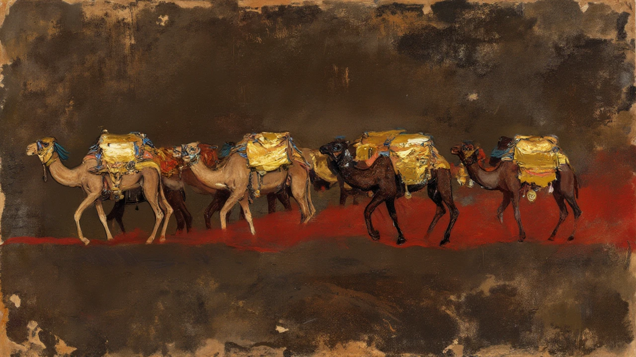 (best quality,oil painting:1.2),Xinjiang bazaar,sheep,clear facial features,oil brushstrokes,detailed eyes,detailed lips,vibrant colors,natural lighting