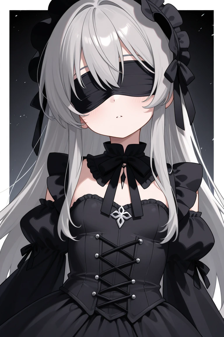 (masterpiece, best quality, high quality, highres, ultra-detailed), 1girl, blindfold