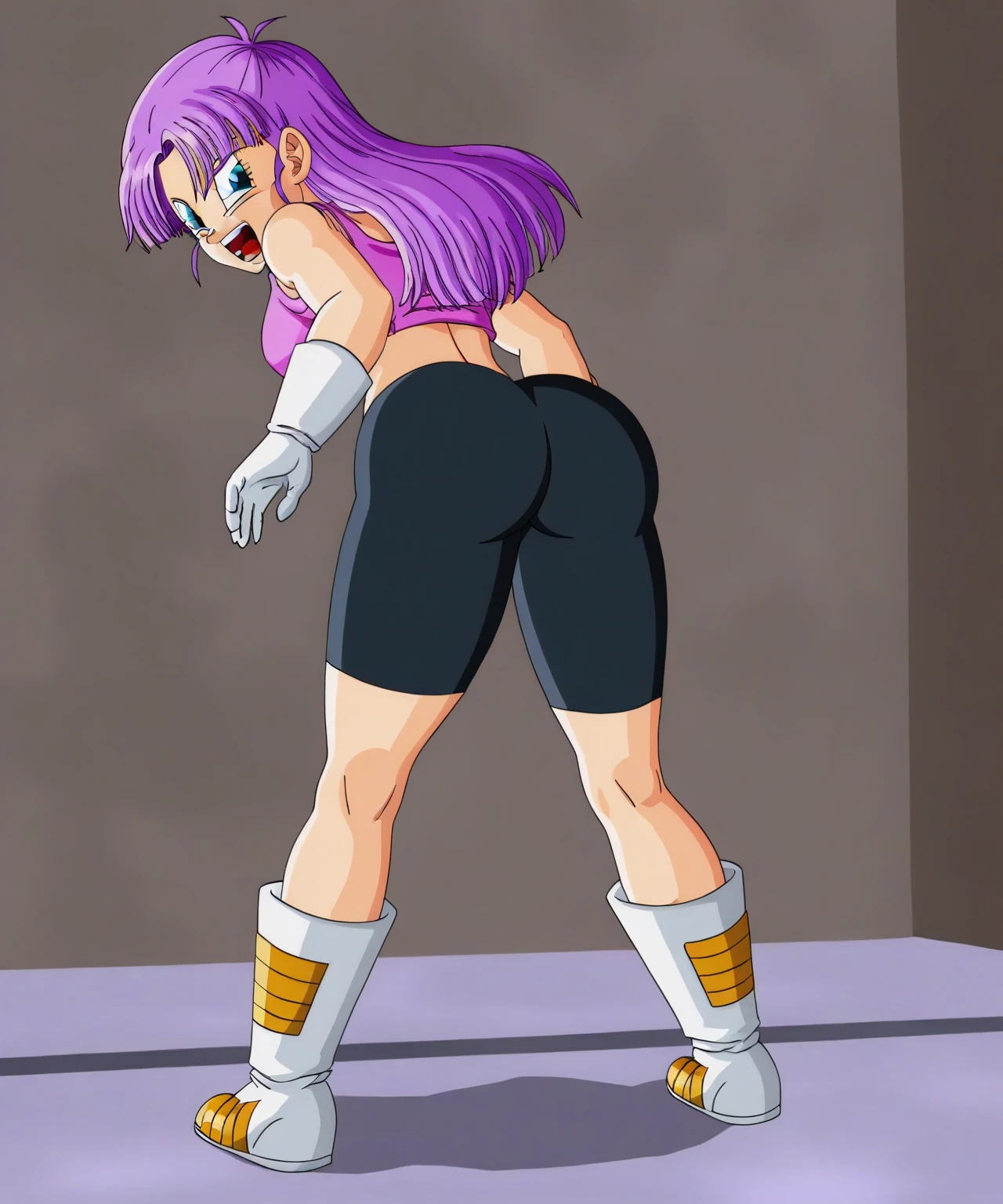 source_anime, score_9, score_8_up, score_7_up, anime screencap,
masterpiece, detailed face, 8k, high quality,
mackidbs, purple hair, blue skin, dreadlocks, pointy ears, tied-up hair
red dress, white undershirt, gold trim. red fingerless gloves, blue thigh boots, choker, puffy short sleeves, white shorts, tooth necklace,
excited, blue sky,
outdoors, field, sunlight, ass, ass focus, grabbing ass, exposed ass, pussy, asshole, squatting, below view,