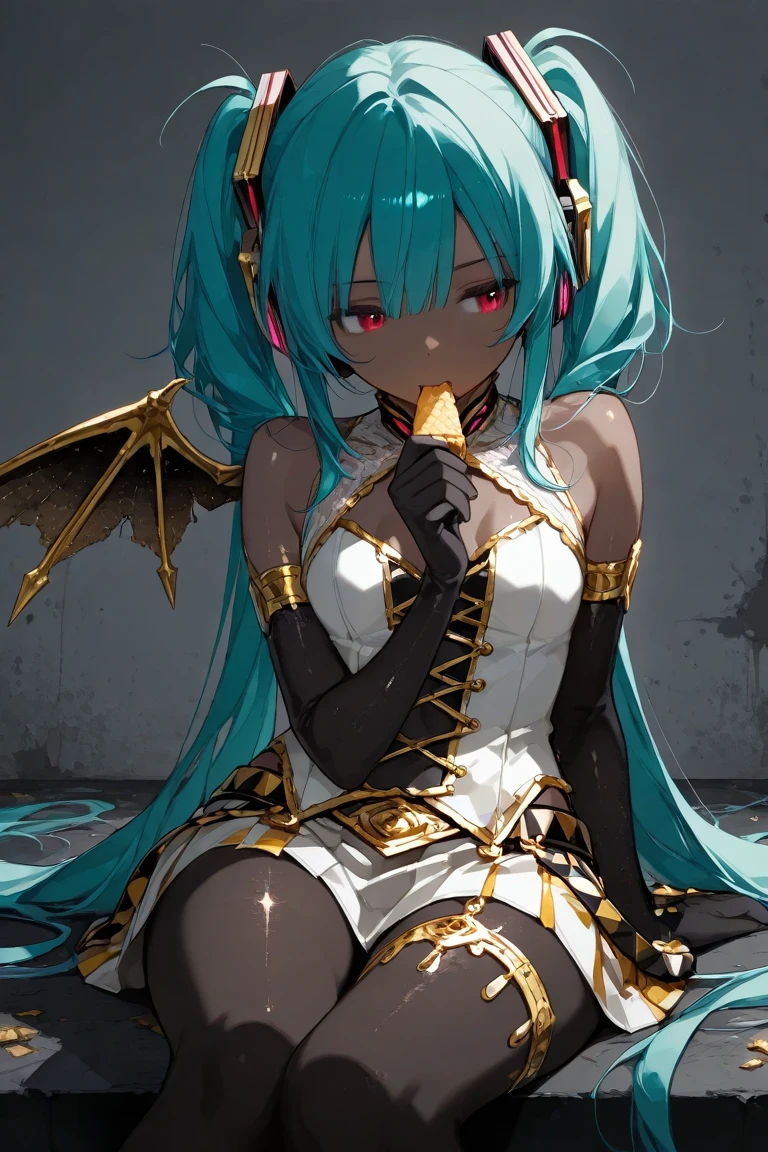 angel, wing, masterpiece, detailed quality, 1girl, solo, gradient background, score_9, source_anime, score_8_up, score_7_up, x3dce, 3d, IncrsXLBrknGls, broken glass, upper body, (reflection), ebiblue, gesugao, glowing eyes, blush, wide smile, hands on face, drool, floating hair, debris, Put on a blindfold ,There were chains around her