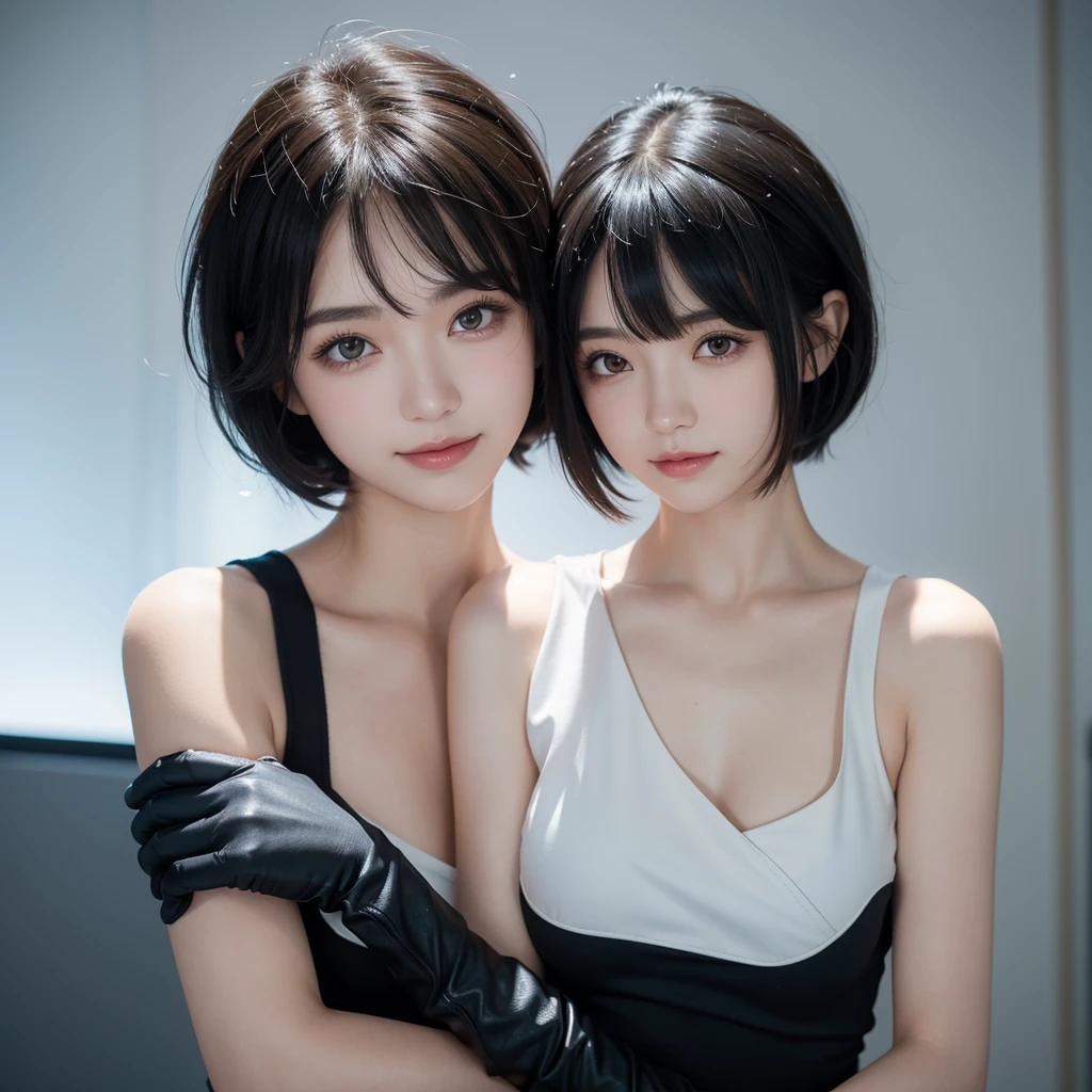 female pervert 18year old Satin Gloves 校服 short-hair