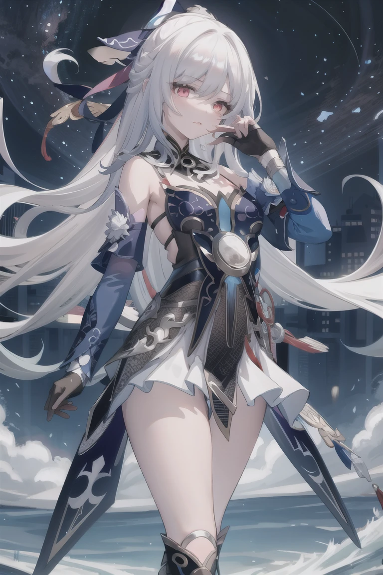 blonde beautiful girl blush fantasy cute night starry sky beautiful girl looking at the sky smile shooting star Meteors Ocean one person