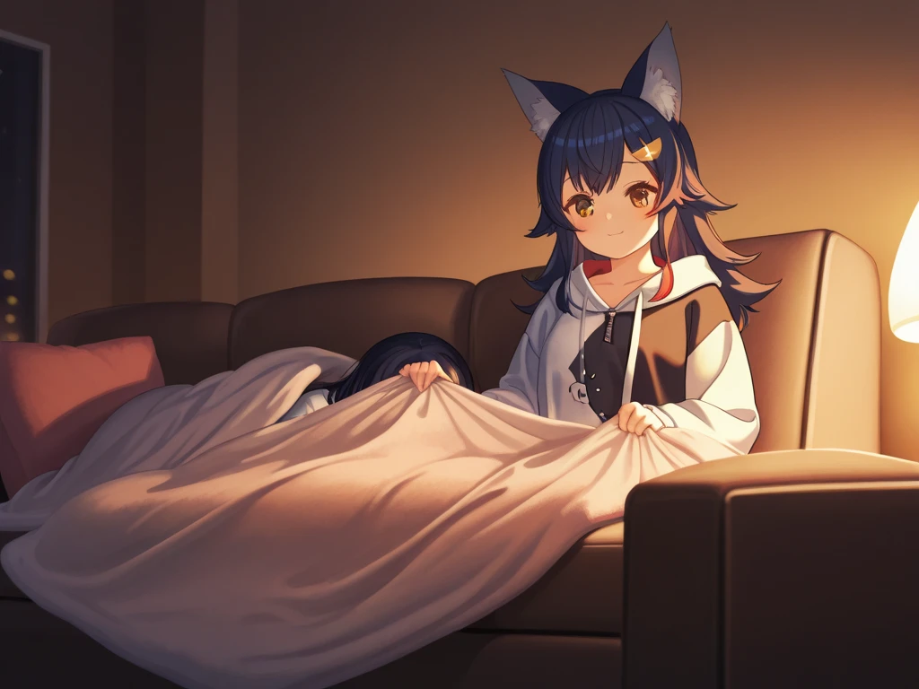 Sayu, ????? except for her hood, sleeps peacefully on a bed as her head rests comfortably on a pillow, with her mouth open and butt in the air. As she sleeps, a much larger man fucks her from behind, as she is completely undisturbed, showing no sign of caring in any way