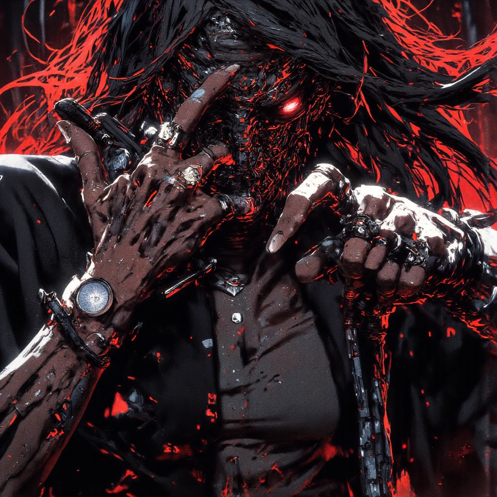 A zombie in the void (background is Void 1.5) (best quality: 1.1) (masterpiece: 1.3) with unparalleled masterpiece, surreal 8K, perfect artwork, super detail, best quality, masterpiece 4K wallpaper aesthetics, masterpiece, award-winning artwork, official art, cinematic lighting