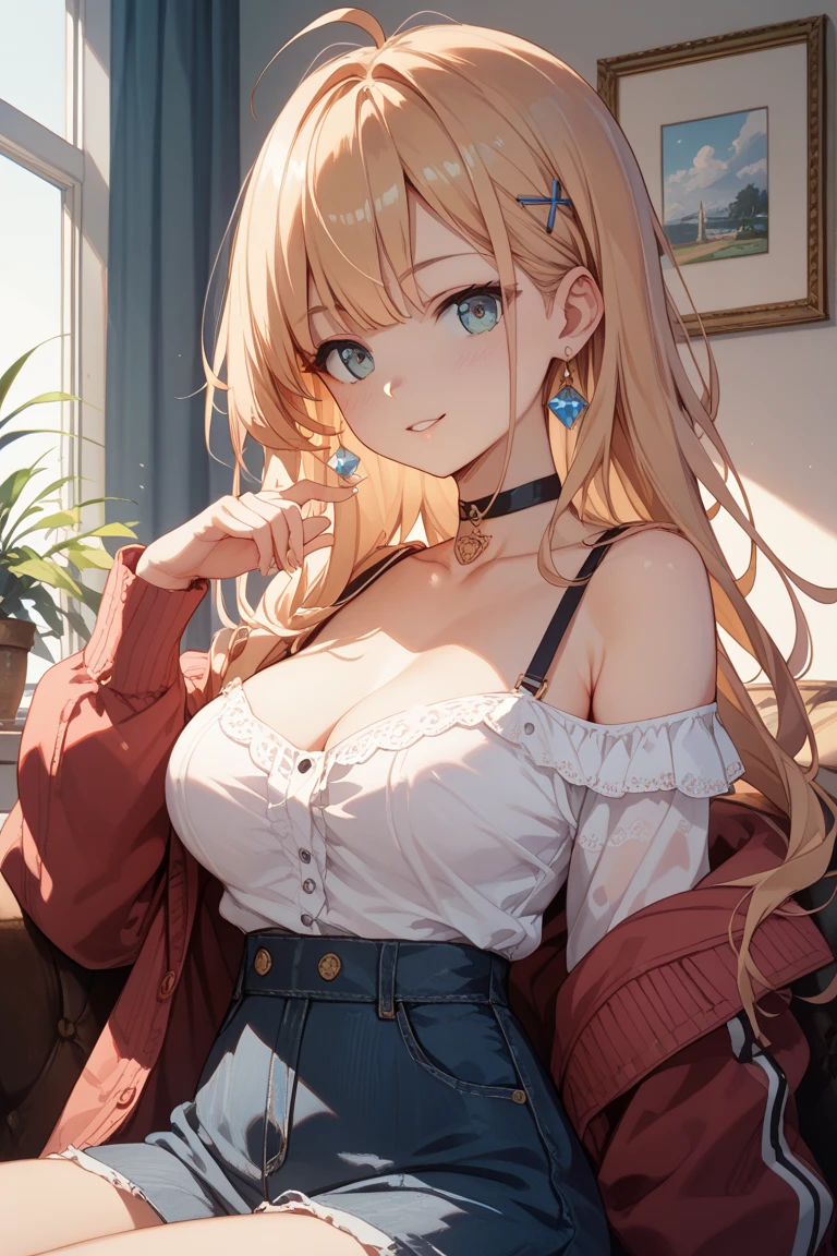 Highest quality, High resolution, 8k images,Highest quality,High resolution、A woman who is cute no matter who sees her、blush one's cheeks、Tiger Ears、Detailed CG background、Blonde, Beaver、Absolute area、Looking into the camera、(Illustration ratio:1.1)、In the woods、Natural、Tiger Print Coat、Long sleeve、High resolution、Sharp focus