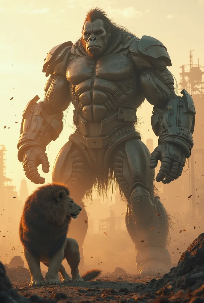 Lion Killed by Cyborg Gorilla
