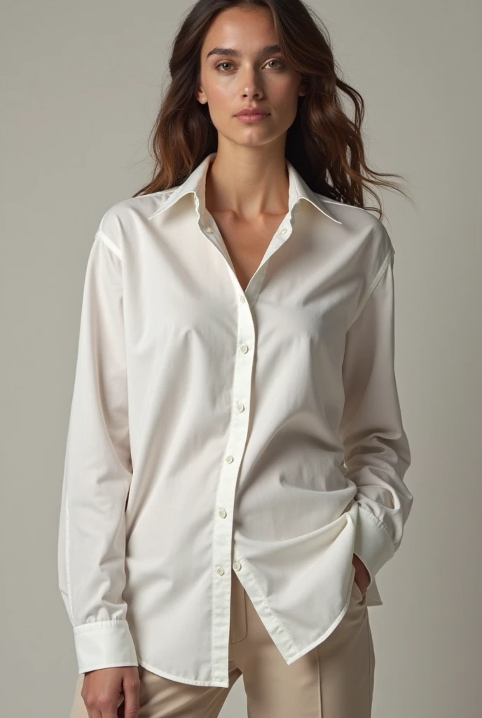 Photorealism <lora:AnnaTorvSDXL-000008:1>, (portrait:1.1) of 40yo AnnaTorvSDXL, wearing white (loose:1.3) male shirt, masterpiece, award wininng, UHD, (no nipples:1.2), Photorealism, often for highly detailed representation, photographic accuracy, or visual illusion.