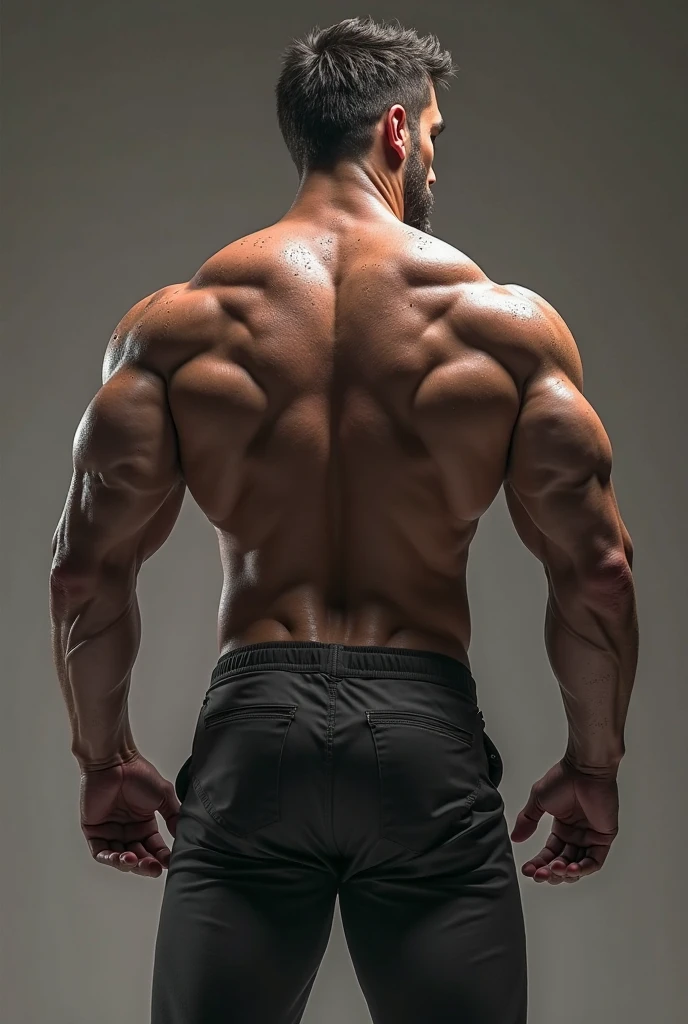 gym man showing, gym, from the side showing the triceps