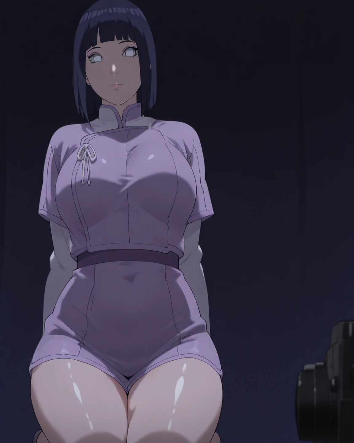 (ultra high res, ultra detailed, high resolution, highly detailed, 4k, 8k), an extremely delicate and beautiful, <lora:ç£çæ¦è¦ ãééã®æ´è³æ¹é èªæµ·ã ãªã¨ãªã»ãã·ã§ãã ã¢ãã¡ç Rieri_Bishop:1.2>, Rieri_Bishop, Rieri Bishop, Green eyes, sexy, Purple hair, length hair, mature woman, military uniform, white uniform, blue jacket, black thigh-highs, lace-trimmed legwear, pencil skirt, side slit, black belt, spaceship, (curvy:1.1), arms behind back, thick legs, hanging breasts, Large Boobs, <lora:ã¢ãã¡ã¹ã¿ã¤ã« 1707633334172039035:0.5>, Anime style, Anime line art, Shiny skin, Detailed eyes, Perfect proportions, <lora:ç£çæ¦è¦ ãééã®æ´è³æ¹é èªæµ·ã ãªã¨ãªã»ãã·ã§ãã 1704597996017988291:0.5>,
