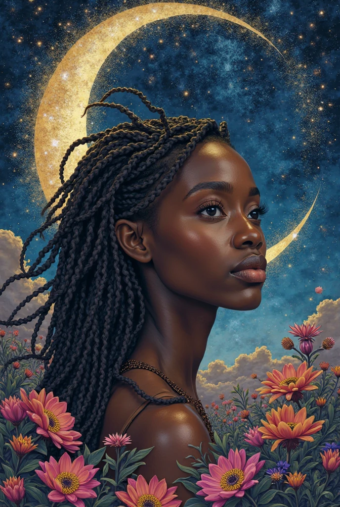 an awarded photo of a 1girl black skin Adut Akech 4d0t4k3ch afro black long hair, flower in the hair , folclor outfit ,slavic dress, (small reasts:1.3), natural skin, in perfect willage landscape in the moon in future, artificial atmosphere, glass sphere,flowers, wheat on plains, wooden hauses, cows, and small river, detailed skin, detailed face, ultradetailed, ultrasahrp, masterpiece, perfect quality, fullbody, natural lights, natural shadows, realistic shadows, ambient oclusion, boekh, realsitic, ultrarealsitic, photorealsitic, landscape with hight detailed character <lora:add_detail:1> <lora:hipoly_3dcg_v7-epoch:0.5 360> photorealsitic <lora:LunarPunkAI:1>