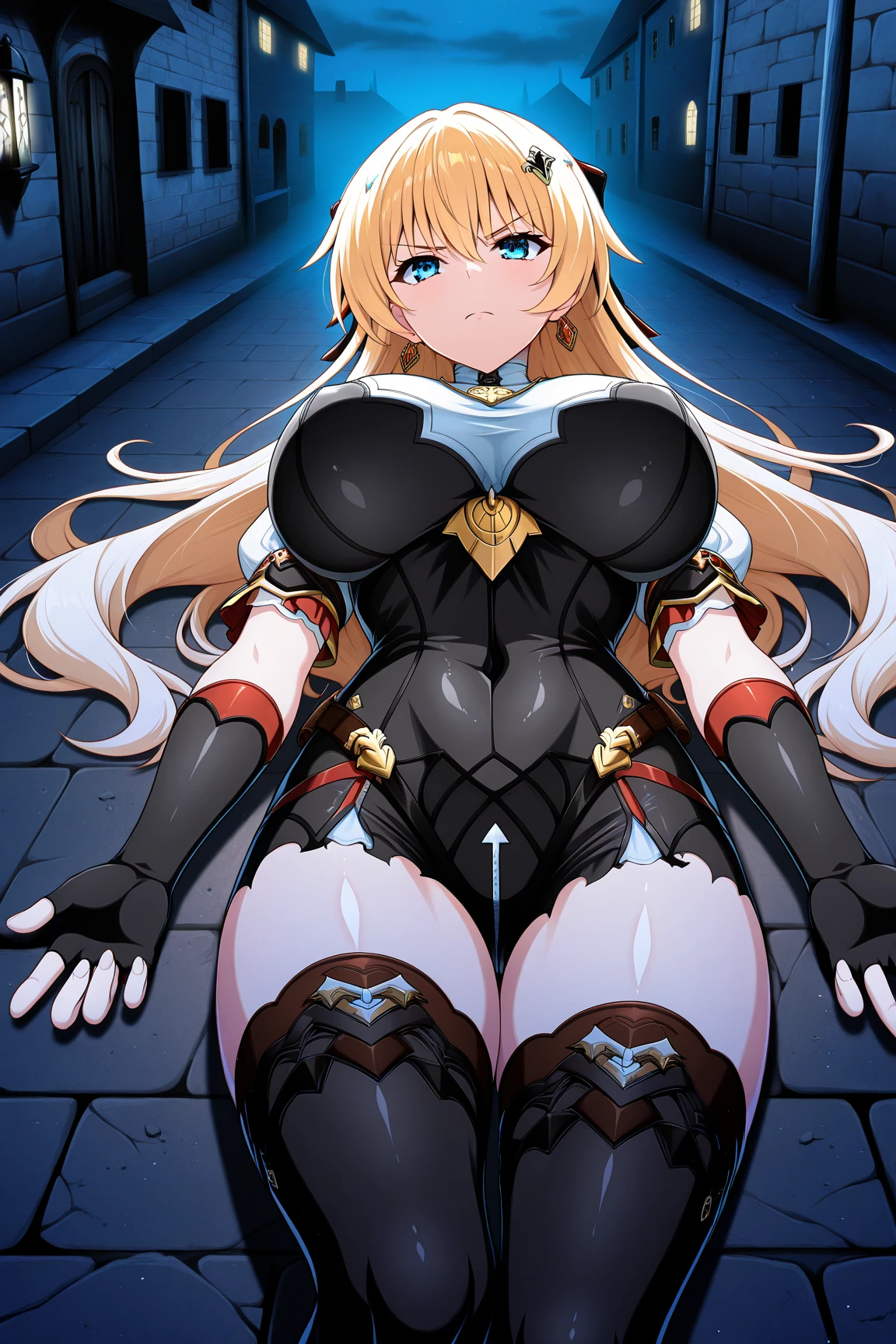 nsfw, anime style, (best quality:1.5, highres, UHD, 4K, detailed lighting, shaders, masterpiece, best quality), 4K, 1girl, solo, warspite, full body, blonde, Cute detailed face, ultra detail face, detailed lips, Slender Eyes, sharp eyes, sideways glance, evil smile, , nipplher milk, hips, thick expresionless, from bottom, from front, (sexy pose, o squat:1.5), blue sky, blue sea