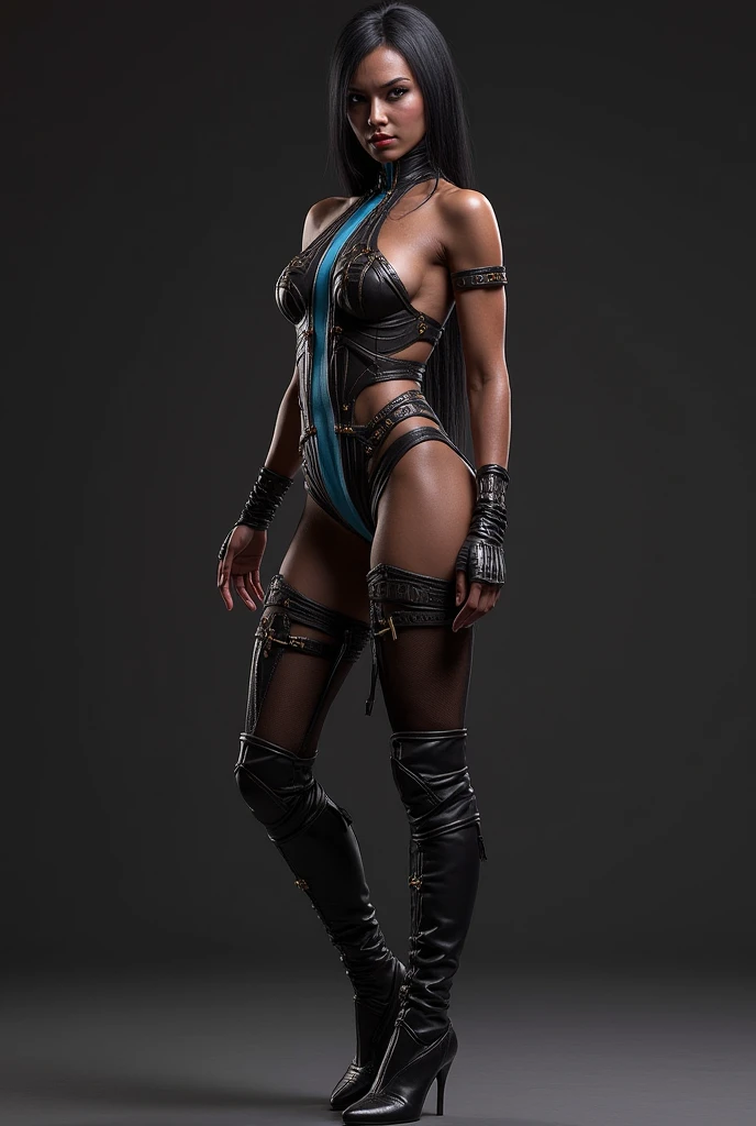 Ultra realism, ultra resolution, HDR, Photo realism, Black woman 20 years old, black skin, medium breasts, medium hips, full body, red curly hair, in ninja outfit, kitana (MK), Greece, Fighting, red curly hair , 8k