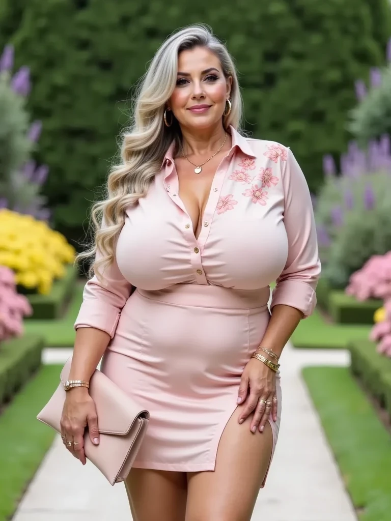 gordo, uma linda mulher de 70 anoaduro), ((usando um lindo vestido)), Realista, Gordinho, rosto liso, Olhos perfeitos, symmetrical, 8K high definition, incrivelmente detalhado, intricado, elegante, arte de David Kostic e Stanley Lau e Artgerm, pele perfeita, lindo atemporal, gordo, maduro, (Seios enormes:1.2), cabelo branco, colares, pulseiras, batom, ((plano de fundo de uma sala de aula com alunos sentados em suas cadeiras)), linda coxa, puppy position, cara feliz