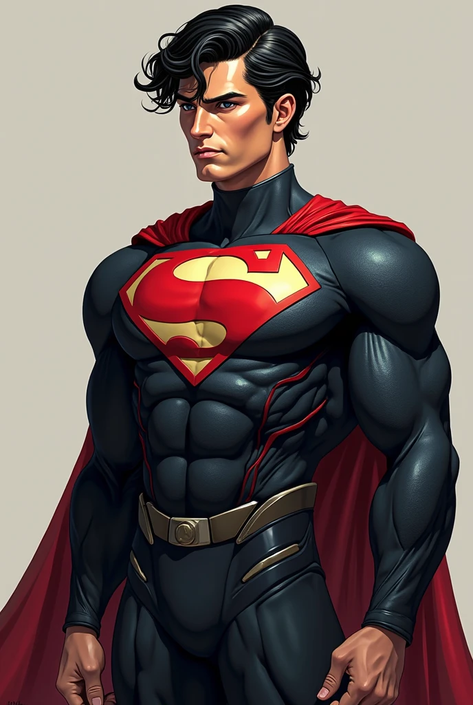 (anime) . (Male) (man (Superman)), in the space,  portrait, full body . (Masterpiece: 1.8), (64k quality), (final fantasy artwork concept), detailed (manga eyes + hair + clothes + body + face + colors + shoulders + eyes (globular + transparent + liquid) + (sharper drawings) + (shiny jewelry) + (clothes folds) + (rounded eyes) + (consistent clothes) + (clothing features) + (eyes line), better (colorful + (coarser line) + (black line) + finishing . [Drawing] (Anime (Manga (Comics))) + (Coarse Line: 1.8) + (Black Line: 1.8) + (Color: 1.8) + (Clean: 1.8) + (Contrast: 1.8) + (Black Outline: 1.8) + (adjusted colors: 1.8) + (shadow set: 1.8) + (manga eyes: 1.8) + ((muscle: 1.8)) + ((bodybuilder: 1.8)), ((made homogeneous: 1.3))