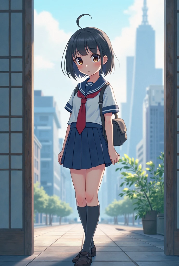 Brown-skinned elementary school girl、naked、Acme