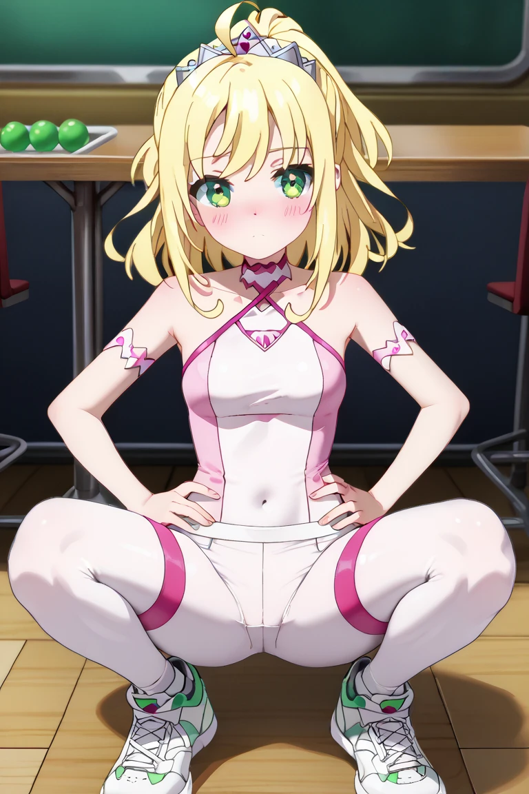 Green bunny suit costume circle hoop earrings heart cross shaped necklace short ponytail hair headband sexy heels shoes dancer hot boob on the panty close your eyes smile happy sex bend your knees legs 2 both hand back sex on the Floor stripper bar pee so bad Fingering pussy