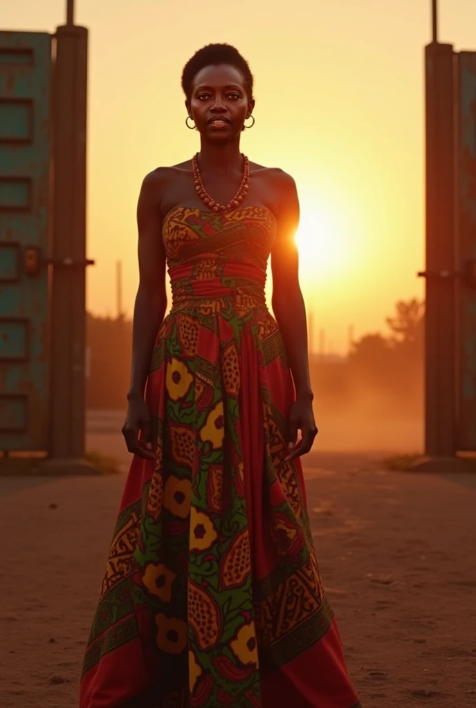 une femme en robe rouge danse sous la pluie, déesse féminine à la peau foncée du tonnerre, Superbe princesse africaine, Reine africaine, Tonnerres, DES RAYONS, Princesse noire africaine, femme africaine, mythologie africaine, Un superbe portrait d'une déesse, beau futuriste
