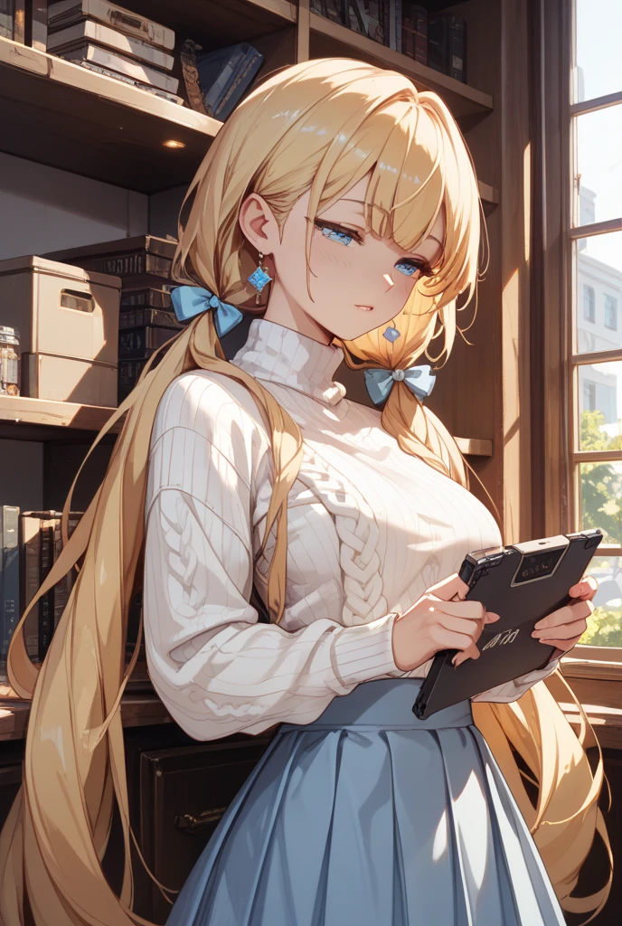 golden hair、(gold eye degree:1.5)、one side up、ヘアribbon、ribbon、length、break the blazer、blue skirt、pleated skirt、school uniform、summer clothes、break (masterpiece:1.2)、highest quality、High resolution、unity 8k wallpaper、(enlightenment:0.8)、(beautiful and detailed eyes:1.6)、highly detailed face、perfect lighting、Detailed CG、 (perfect hands、perfect anatomy)、look at the audience、blush、laughter、take a selfie in front of the mirror、Standing in front of the mirror、I have a smartphone in one hand、 (exterior々patterned panties:1.3)、(skirt that rolls up:1.3)、(fully exposed panties:1.5),(please show me your butt:1.3)