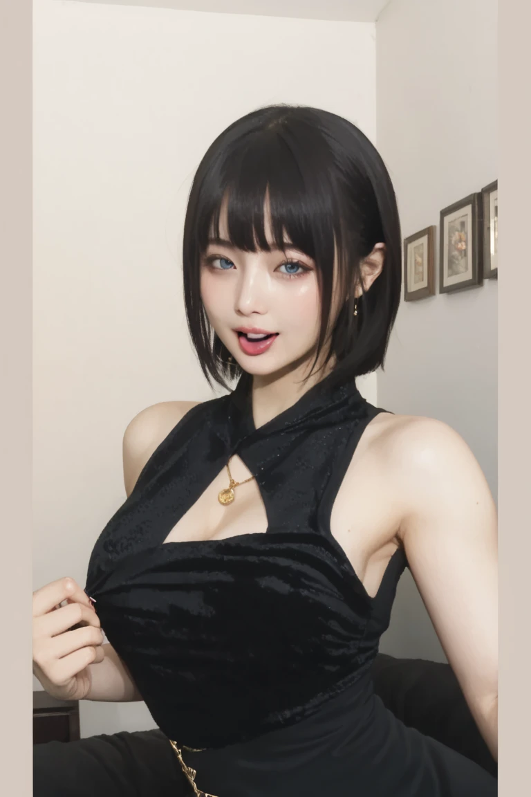 (table top:1.3, Photoreal:1.4, 8K), highest quality, masterpiece, 超A high resolution, perfect dynamic composition, Highly detailed skin and facial textures:1.3, detailed eye, Detail of limbs, spring street corner:1.1, 1 girl, cute sexy 25 year old woman, Fair skin, tilt your head, ((embarrassing smile:0.9, will fascinate you fiercely:1.1)), (She is wearing a shiny satin violet off-shoulder sweater.:1.1), big breasts:0.6, cleavage:0.6, ((beautiful blue eyes, Eyes that feel beautiful eros:0.85)), internal, Black High Waist Short Skirt, beautiful feet, sexy face:0.4, blush:1.1, ((A taste that gives you a beautiful sense of eroticism:0.85)), ((Too erotic:0.9))