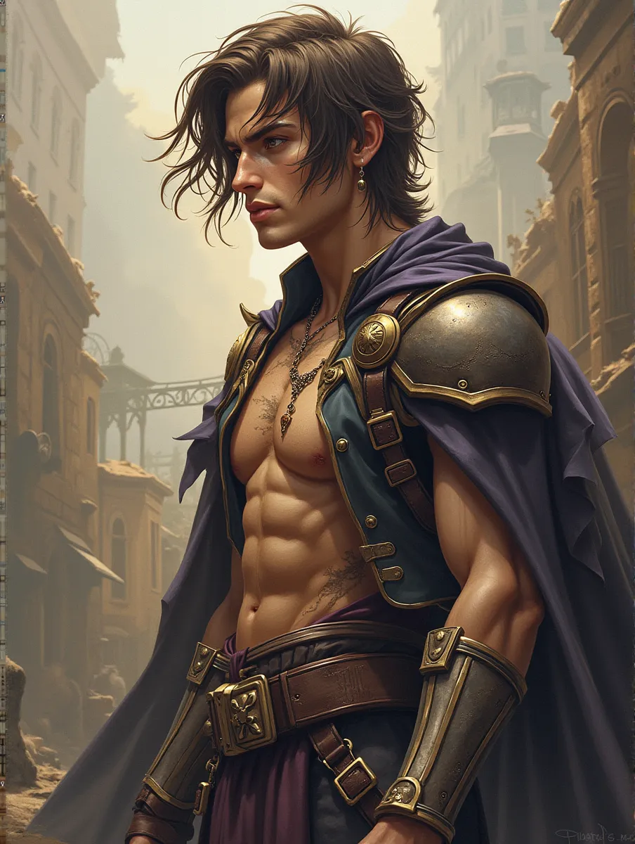 Jovem ferreiro medieval masculino