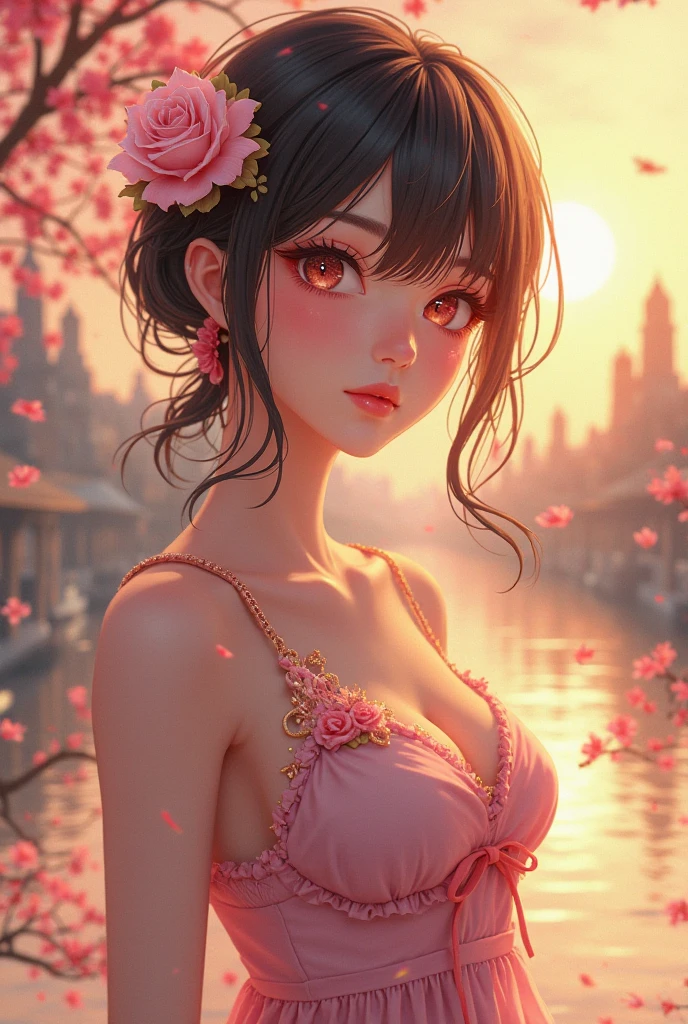 anime style, super fine illustration, highly detailed, dynamic angle, beautiful detailed, 8k, On a spring night, the cherry trees illuminated by the city lights are quietly shining. BREAK A woman stands still, captivated by the beautiful scene, watching the cherry blossoms flutter down. BREAK Her expression tells of her heartfelt admiration for the arrival of spring and the beauty of the cherry blossoms. very good illustration, High detail, dynamic angle, beautiful detailing,2D, (Best quality, masterpiece, Beauty, tenderness), Anime, Highly detailed face, very detailed eyes, very detailed background, Ideal lighting, Whole body, 1 girl, One, (Very detailed cat ears), (Very detailed ears behind the hair), Finely detailed eyes, ears covered with hair,