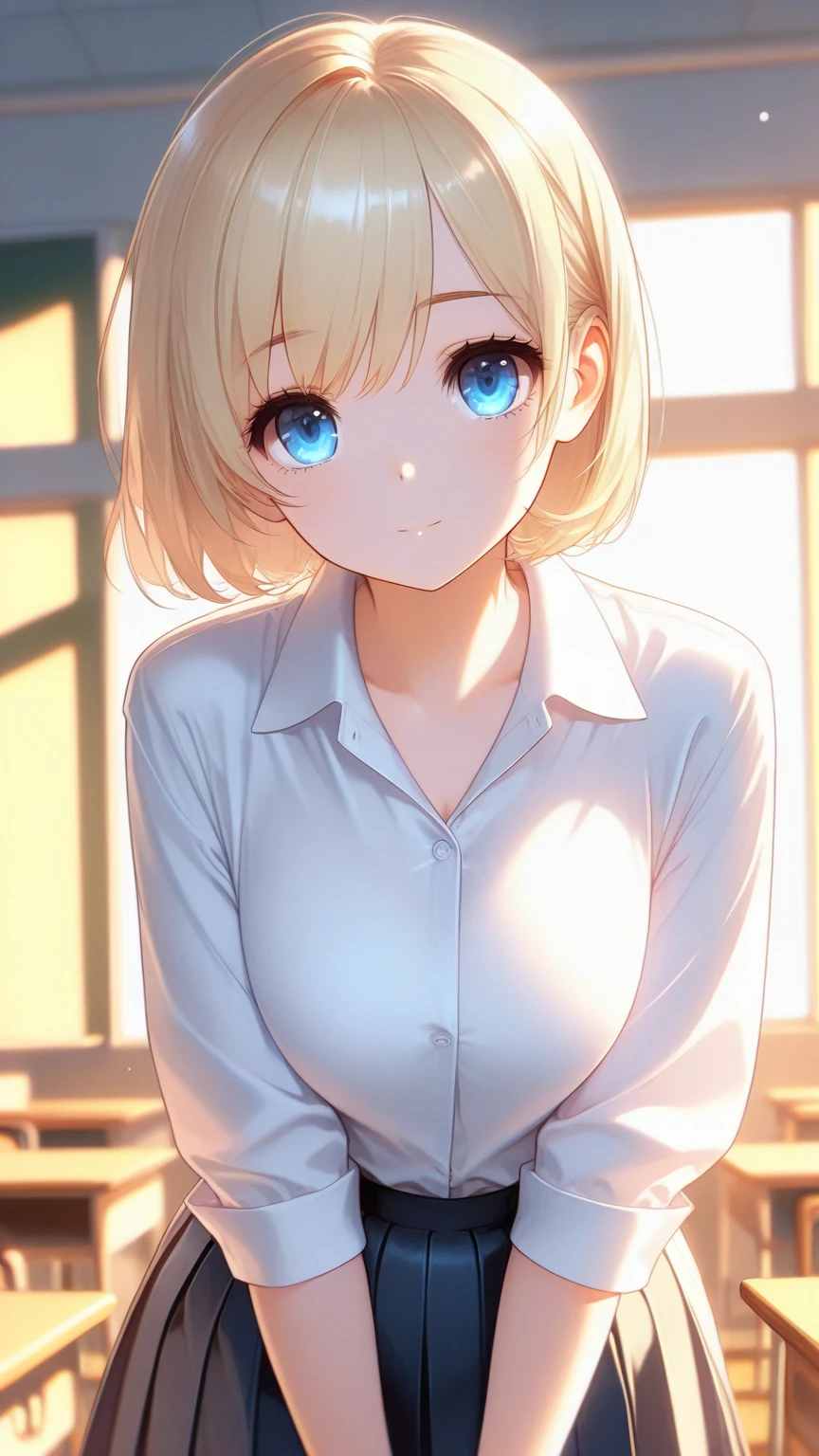masterpiece, best quality, highres, perfect pixel, depth of field, 1girl, single, solo, beautiful anime girl, beautiful artstyle, (detailed face), (blush), anime CG style, (medium breasts), good lighting, perfect body, lips parted, (sakura kinomoto), glossy lips, hospital, open shirt, lace panties, sitting