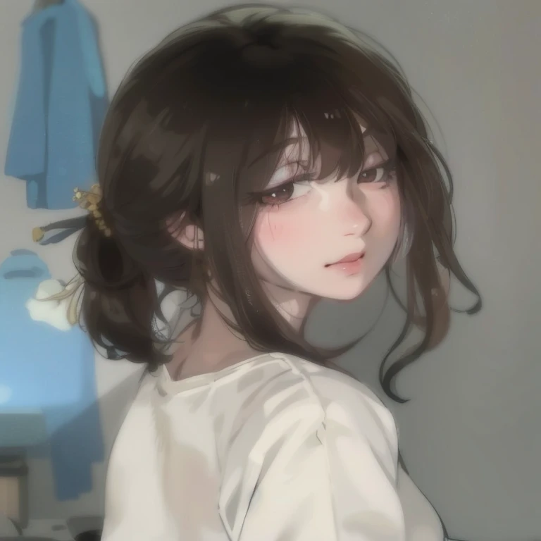 Aravi asian woman with very long hair and cute clothes, Soft Portrait Shots 8K, Photorealistic anime, Girl's cute delicate face, a beautiful anime portrait, beautiful portrait image, Ilya Kuvshinov. 4K, Smooth anime CG art, anime big breast. Soft lighting, Realistic portraits are cute, Cute natural anime face, Sakimi-chan, Upper body, Knee Shooting, Amazing dress, (Jacksonville: 1.5), Close-up, Masterpiece, Best quality, RAW photo, Photorealistic, face, Incredibly Ridiculous res, Beautiful girl, Cute, Short hair, Depth of field, high resolution, Ultra detail, finedetail, Very detailed, Very detailed eyes and face, Sharp pupils, Realistic pupils, Sharp focus, Cinematic lighting, One girl, Highest quality, Lifelike, Photorealistic, very refined, Very delicate and beautiful whole body, 【Cute, ribbon, school environment: 1.3], Brown hair, Brown eyes, Small head, Beautiful eyes, Small breasts, bareface, Realistic skin, Fine eyes, Fine face, Fine face, Detailed clothing features ( school uniform: 1.3), (Shoulder-length ponytail: 1.3) dynamicposes, staring at the audience, Detailed face and chest