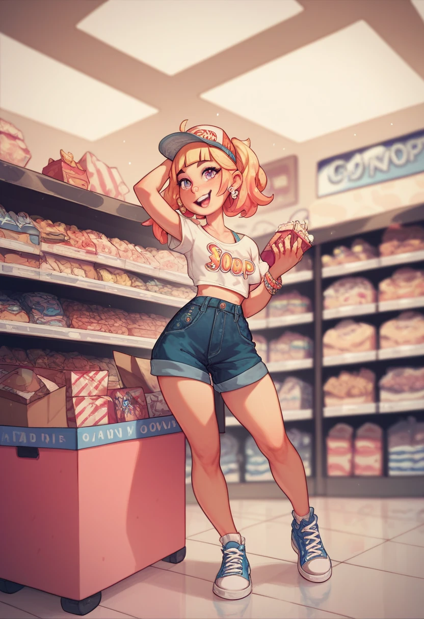 Sexy bimbo big breasts huge cameltoe indentation pantyshot socks black Balenciaga bodysuit curvilinear waist small chubby, Six Pack ABS Super Cute Kawaii Perfect Eyes Perfect Eyebrows Blushing Perfect Teeth Perfect Smile Perfect Body Perfect Hands, supermarket, shopping, in supermarket shopping, Realistic MILF