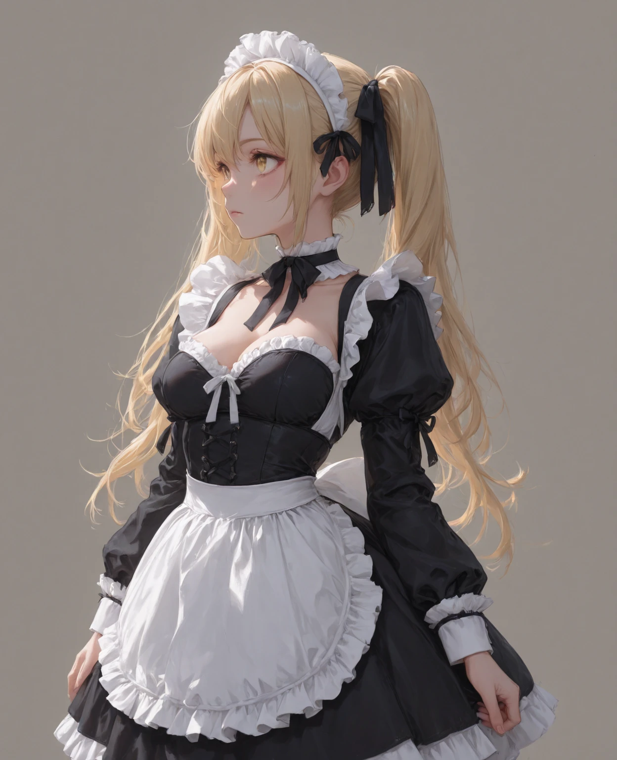 14 year old girl dressed as a maid with big breasts. (Gothic style) ripped skirt golden body ratio messy blonde hair (internal open feet) (Highly detailed CG Unity 8k wallpaper) big breasts ripped skirt ruddy and shy Ed Blinkey America&#39;The most beautiful body art., Atey Ghailan, painting by Jeremy Professional Gorgeous Mann, Greg Manches, Antonio Moro, Art Station Trends, CGSOC IETY TRENDS, Intricate, high detailed, necessary, dramatic realism art, CG, 3D, 8k 4k