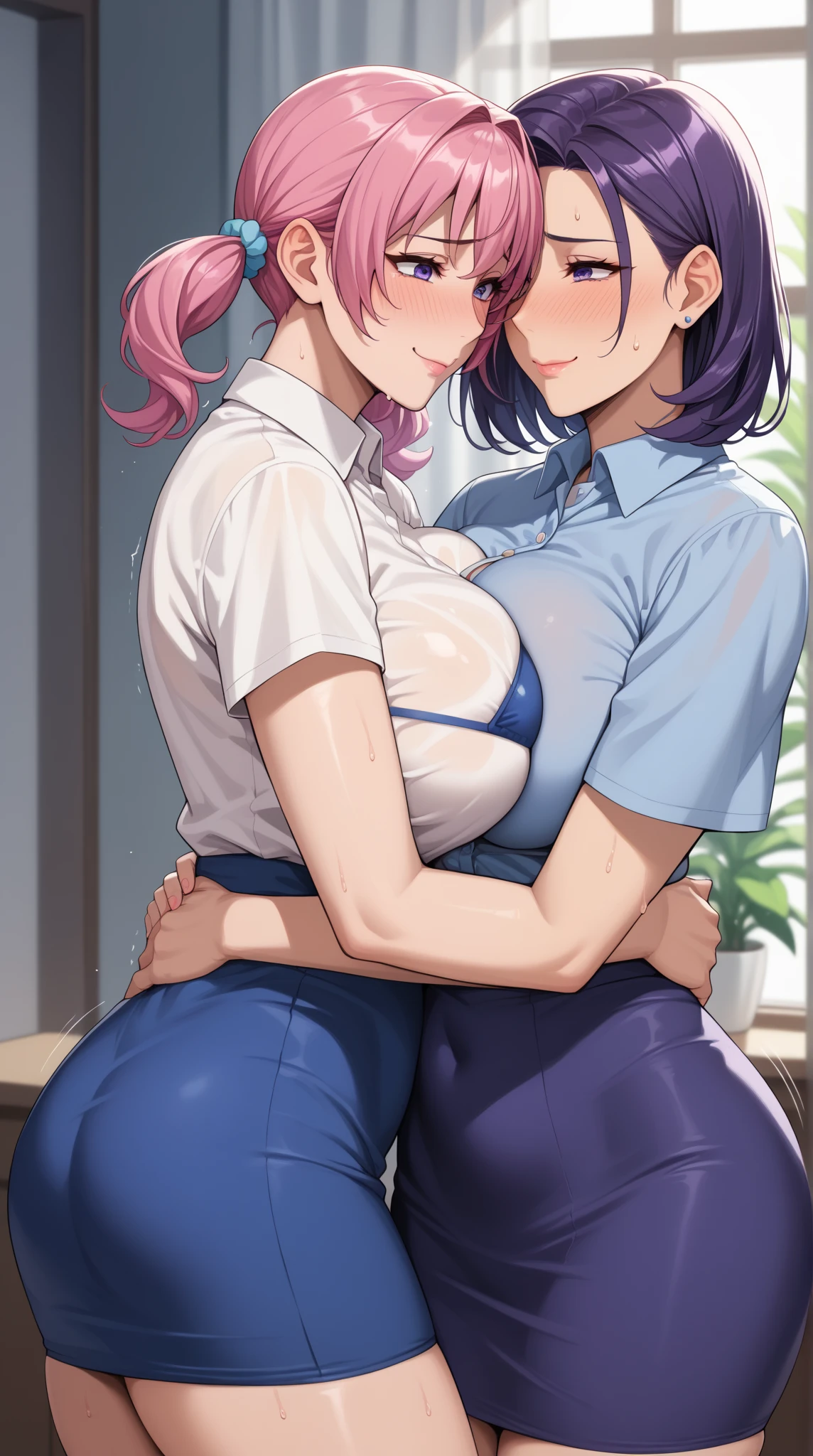NSFW、8G、highest quality、Highest quality、Real、masterpiece、Mine system、(((Black and pink hair)))、((Knee socks))、(((Two Girls)))、Pink Shirt、Black Skirt、((Twin tails))、(((Idol Group)))、(((stage)))、(((concert)))、Big Breasts、(((Sweat)))、(((Body odor)))、(((pussy)))、(((Love juice)))、(((((Lesbian Sex)))))、(((Drooling)))