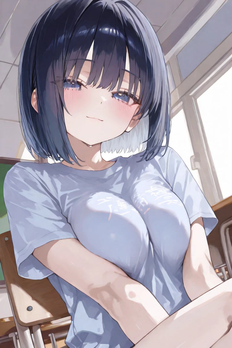 (flying debris, Highest quality, High resolution, Ticker, Pixel Perfect, Depth of written border, In 4K), 
1 Girl, alone, , Beautiful Anime Girls, 
View your viewers, 
Perfect body,  
Kind Girlfriend Short Hair, Black Hair, Pink Eyes, 
(Blowjob:1.6),,(Titty fuck blowjob:1.4),(facial:1.4),(Sperm on face:1.3),(Thick penis:1.3)
smile,  Open your mouth, blush, 

JK Huge , Naked girl with a collar around her neck, big , 
classroom, 

throw, Close-up shot