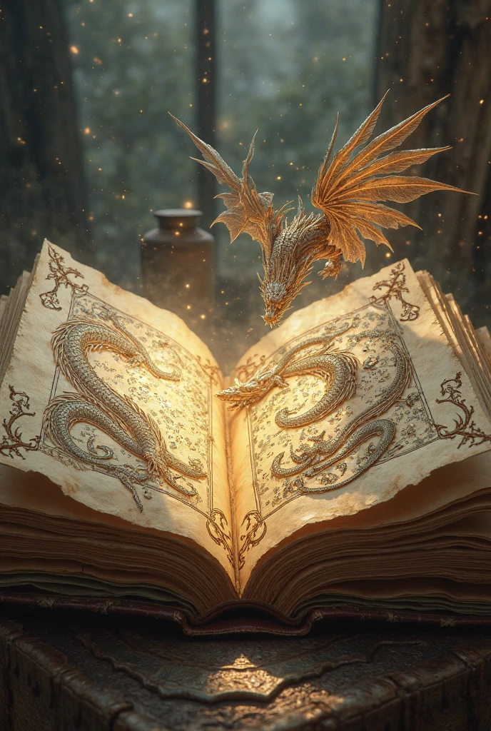 A dragon reading 
