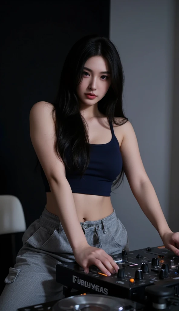 Asian girl ,bimbo, Long eyelashes ,big lips,enlarged lips,big blue eyes,chubby cheeks,huge fake tits,narrow waist,wide hips,thick thighs,pumped gigantic round ass,long legs,perfect abs,(athletic build),short straight hair blonde ,bronze tan,(clothes:white t-shirt short,black polyester skirt,knee high socks white with black stripe,choker,high-heeled pumps,earrings),(location: gym,panoramic window,evening),(sexy pose ),(horny,sexy,hot),(role model:the athlete ),smoky eyes ,bright makeup,(ahegao face),(high quality),(high detail),(8K,UHD),top view 