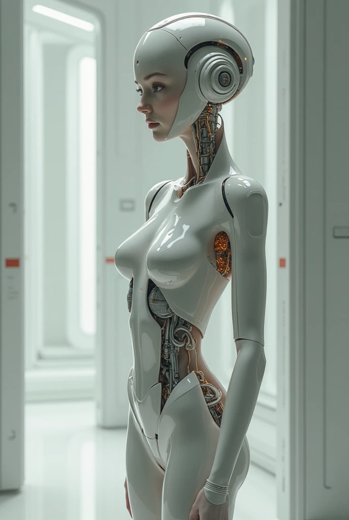 A sex-service android packed in a giant aluminum case、Cushioning precisely tailored to the android's body、Wearing default shorts and crop top、High-end products、Expensive、attachment、Duralumin case lid、Expressionless、Skin texture is the same as human、Beautiful and detailed face that men will love、Closed eyes、Beautifully detailed mouth 、Ideal body type、Beautifully detailed décolletage、Beautifully detailed large breasts、Beautifully detailed cinched waist、Beautifully detailed navel、Beautifully detailed thighs、Composition from head to thighs、(best quality,4K,8k,highres,masterpiece:1.2),ultra-detailed,(realistic,photorealistic,photo-realistic:1.37),3d render,hyper realistic,extremely detailed skin and face,extremely detailed eyes and face,detailed anatomy,extremely detailed body,lifelike,intricate,exquisite detail,highly detailed,extremely lifelike,stunning realism,incredibly realistic,flawless skin,impeccable detail,breathtaking realism,stunningly detailed,unbelievably realistic
