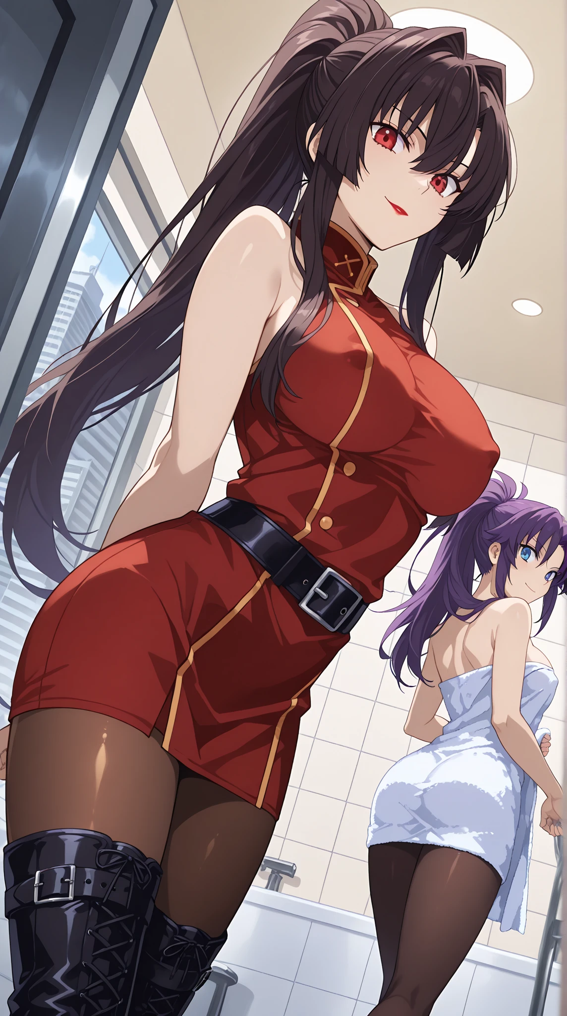 ((masterpiece, high quality, High resolution,))
Kuribayashi, middle ages,、city、Standing upright next to the throne、Thick nipples、Big Tits、luxury、Frustrated face、On the chest「slave」Branding of the letters、Hairstyle、、Refers to 5 bookilitary uniform green hardcore、Glasses、Intellectual Assistant、Low exposure