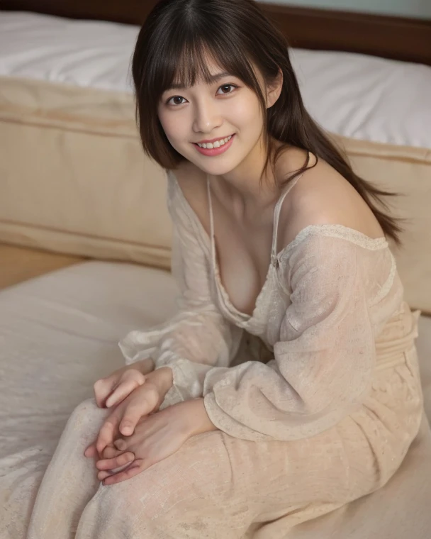(large breasts), (beautiful nipples), ((expose breast, masterpiece)), ((best quality)), real, Detailed as in the photo, (ultra-detailed), 16k, Real as in the photo, 1 girl, real skin, big breasts, nude, highest quality, masterpiece, ultra high resolution, (realistic:1.4), highly detailed natural skin, shiny skin,(oiled skin:1.4), Oily skin,oily skin, sharp focus, looking at the viewer, ((very intricate details)), beautiful girl pictures,detailed face, (blush:1.2),((highest quality,8K,masterpiece:1.3)),(big breasts,thin waist),black long hair, ecstatic expression、clear focus、Highly detailed face and skin texture, jewelry,necklace, embarrassing,blush, Ultra-realistic photos, covered in oil, realistic perfect body, Glossy skin, covered in shiny oil, Shiny skin, pussy, sexy girl, bed, oiled skin, breasts squeeze, elbow squeeze, smile