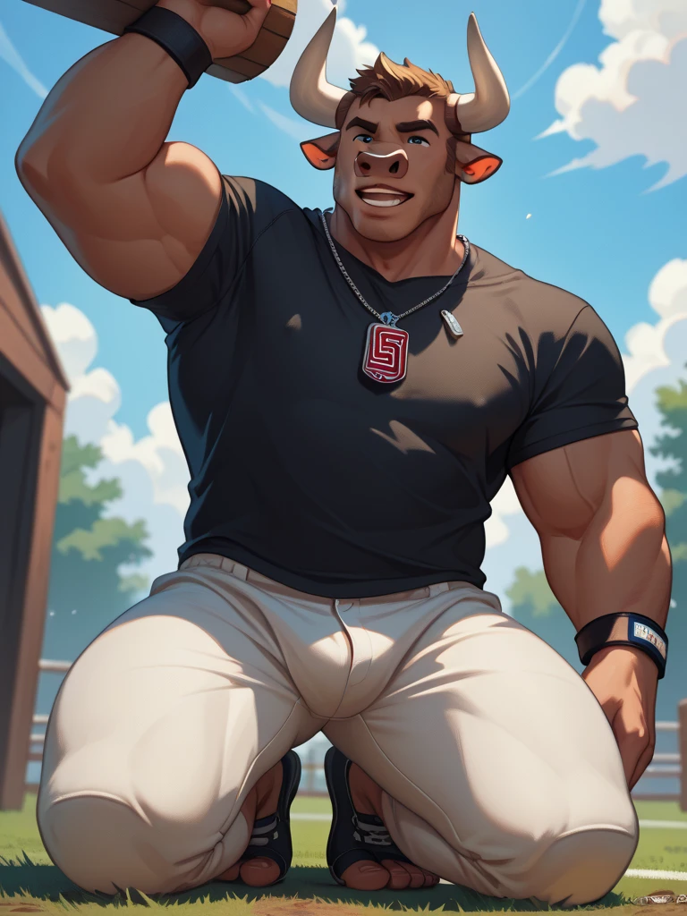 score_9, score_8_up, score_7_up, score_6_up, score_5_up, score_4_up, (big black men), (dark skin:3), very dark black brown skin, tongue out, pec fuck, large pectorals, bara, male, spread legs, looking at you, smug